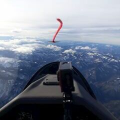 Flugwegposition um 12:45:36: Aufgenommen in der Nähe von Gemeinde Reichenau an der Rax, Österreich in 3779 Meter